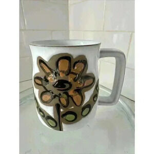 Vintage 1980s Owl Coffee Mug Cup 3.75 Inch Tall Ceramic